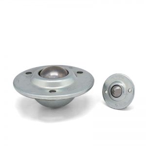 Ball caster - ball units with countersunk sheet steel casing