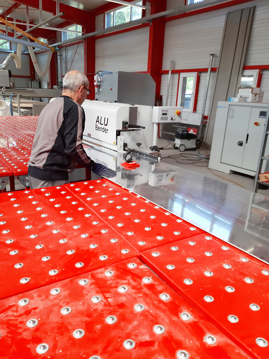 Kugelrollentischbei der Firma Schneider-Fassaden